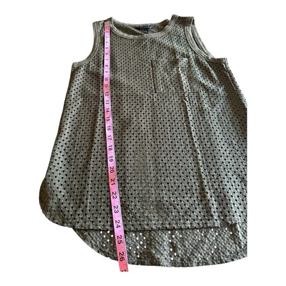 Banana Republic Olive Green Mesh Tank Top Sleeveless Blouse Size S - Picture 5 of 8
